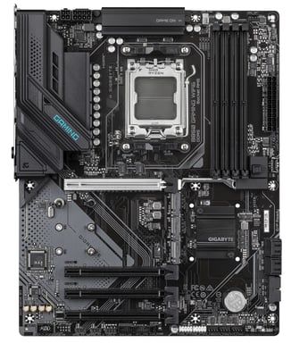 GIGABYTE B850 GAMING WIFI6 Placa Base - Procesadores AMD Ryzen Serie 9000, VRM digital de 6+2+2 fases, hasta 8200MHz DDR5 (OC), 1xPCIe 5.0 + 2xPCIe 4.0 M.2, LAN GbE, WIFI 6, USB 3.2 Gen 2