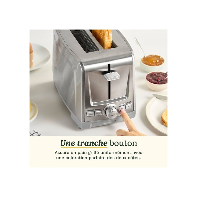 Cuisinart Grille-pain - Core Collection - 2 tranches - Fentes extra larges - Inox Gris - vue 7