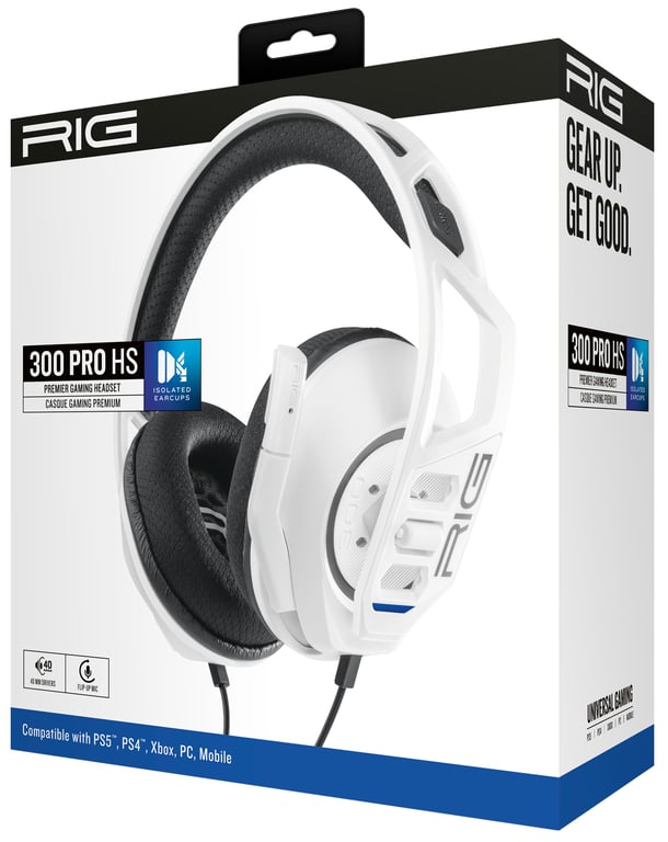 NACON RIG 300 PRO HS Casque Avec fil Arceau Gaming Blanc - Neuf