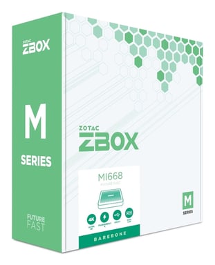 Zotac ZBOX -MI668-BE barebone PC/workstation PC dimensioni 0,64l Nero i7-1360P 2,2 GHz