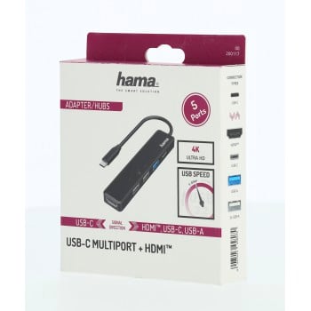 Hama 00200117 Docking station USB 2.0 Nero