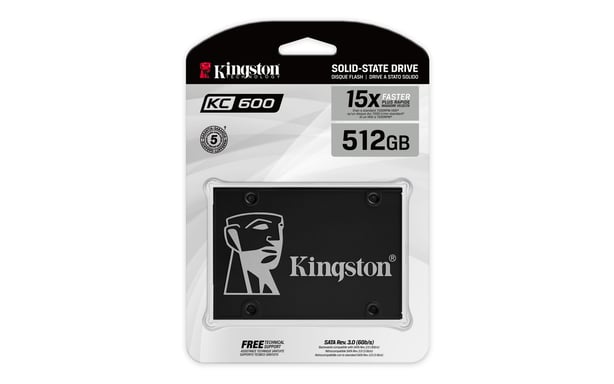 Kingston Technology SSD KC600 SATA3 2.5 de 256 Go - Neuf Noir - vue 7