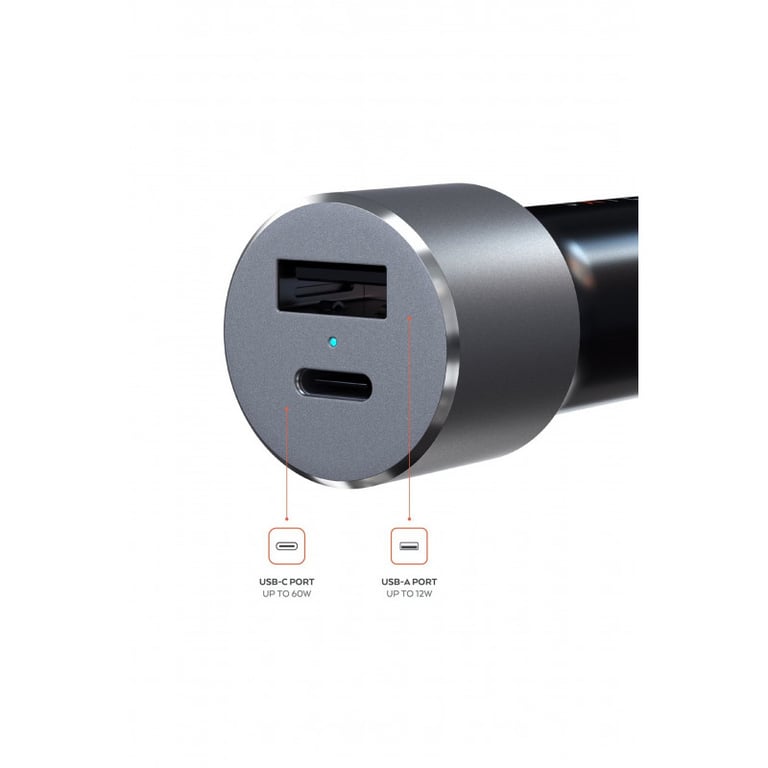 Chargeur allume cigare Satechi USB C 72 W Gris sidéral - Satechi