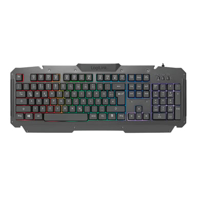 LogiLink ID0185 clavier Souris incluse Gaming USB QWERTY Anglais Noir