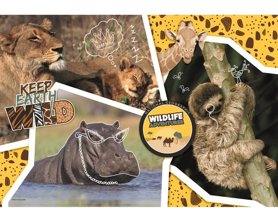 Puzzle 104 pièces : National Geographic Kids : Sauvage Clementoni Puzzles - vue 2