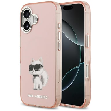 Custodia Karl Lagerfeld IML Choupette Logo per iPhone 17, rosa