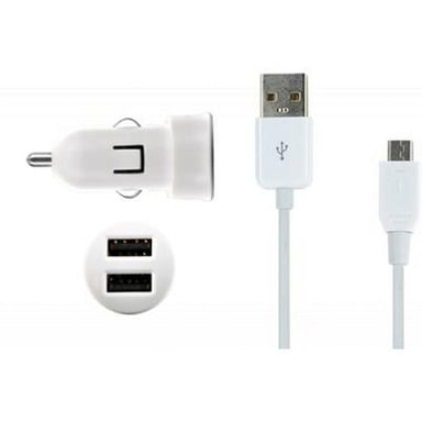 Caricabatterie mini USB per accendisigari da 2A con cavo micro USB