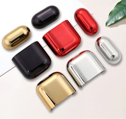 Coque Effet Metal pour AirPods APPLE Boitier de Charge Brillant Design Housse Protection