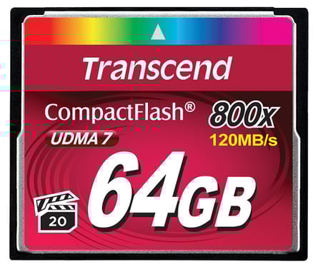 Transcend 64 GB 800x CF 64 Go CompactFlash MLC