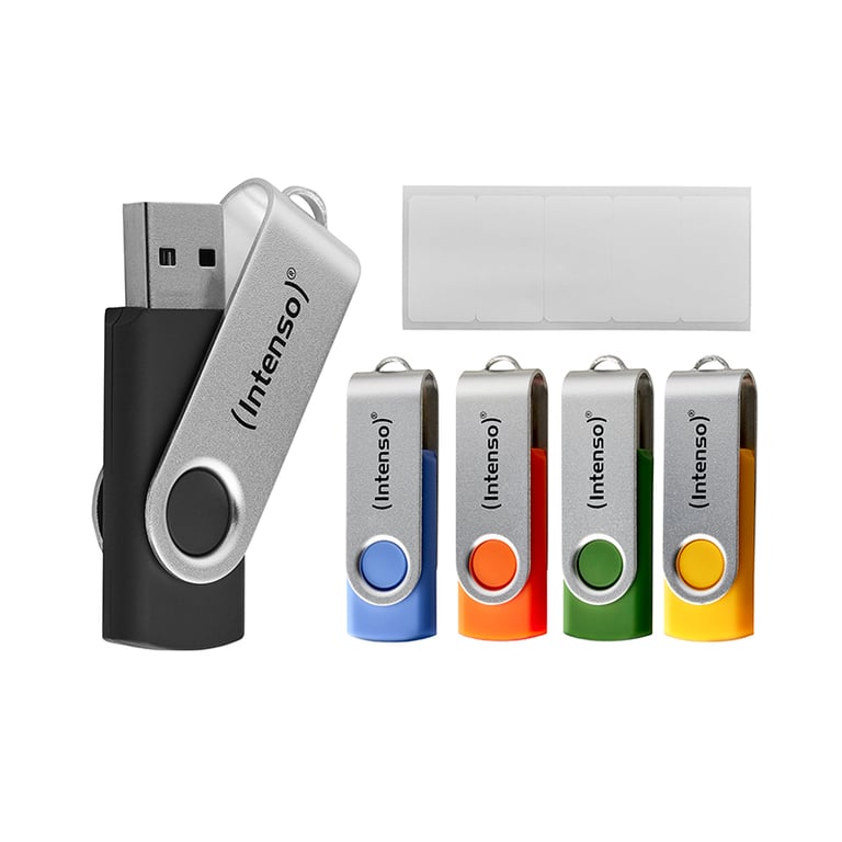 Intenso 5 x Clé USB Office Line USB A 3.2 Gen 1x1 couleurs assorties Neuf - vue 3