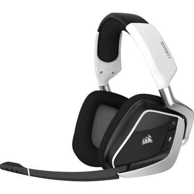 Corsair VOID RGB ELITE Wireless Auriculares Inalámbrico Diadema Juego Negro, Blanco