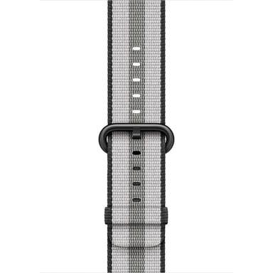 Bracelet en nylon tressé pour Apple Watch Series 1 t/m 11 / SE / Ultra (44/45/46/49 mm) - Black Stripe