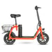 SAMEBIKE SM-C01 Monopattino elettrico pieghevole con sedile, monopattino elettrico da 12'' con cestino 350W 36V 10,4Ah