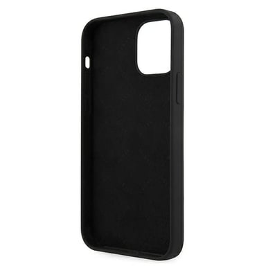 Custodia Guess per iPhone 12 mini 5,4'' in silicone nero/bianco vintage
