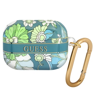 Guess Carcasa AirPods para AirPods Pro con mosquetón Delicado diseño floral Multicolor
