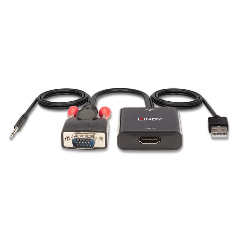 Lindy 38284 câble vidéo et adaptateur VGA D Sub + 3 5 mm HDMI + USB Neuf - vue 3