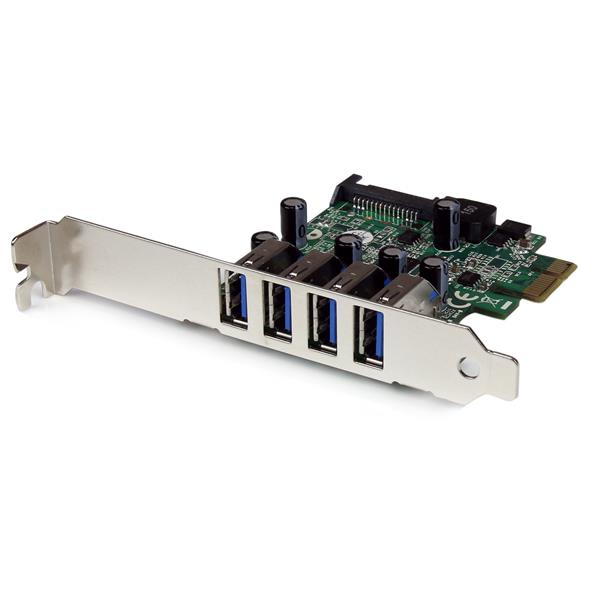 StarTech.com Carte contrôleur PCI E LP 4 ports USB 3.0 - vue 2