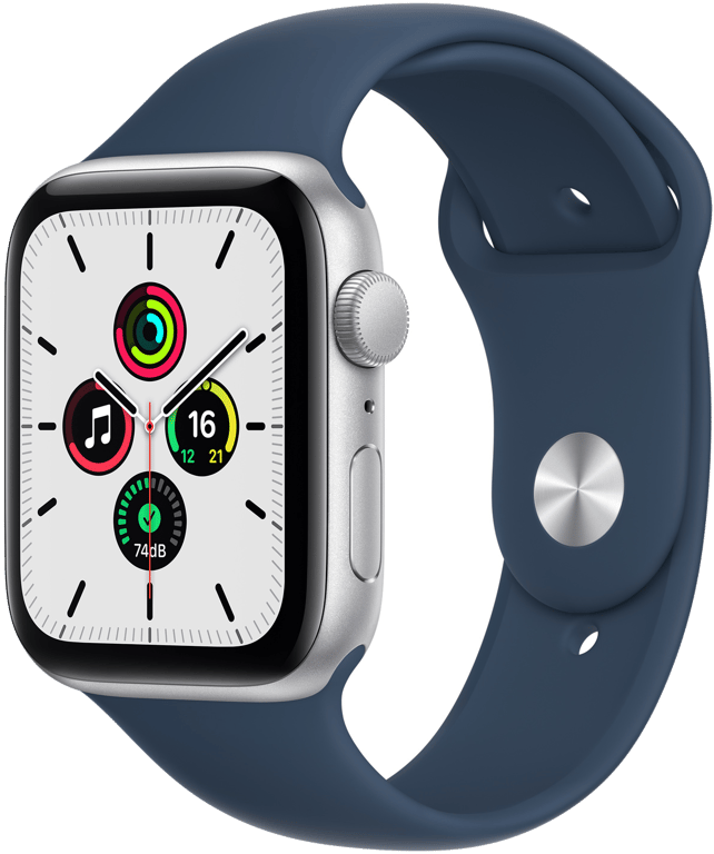 Apple Watch SE OLED 44 mm Argent GPS (satellite)