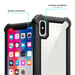 Coque pour Apple iPhone X / XS en NOIR AULNE Housse de protection Étui 2 en 1 avec bord en silicone TPU et dos en verre acrylique