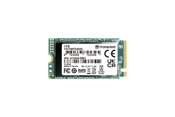 Transcend PCIe SSD 400S 1 To M.2 PCI Express NVMe 3D NAND