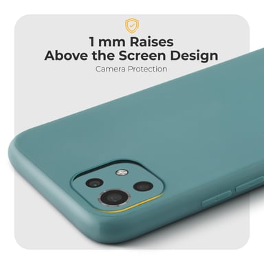 Moozy Minimalist Series Funda de silicona para Xiaomi Mi 11 Lite 5G y 4G, Gris Azul - Acabado Mate, Funda protectora ultradelgada de TPU suave y ligera con superficie mate