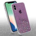 Coque pour Apple iPhone X / XS en Violet avec Paillettes Housse de protection Étui en silicone TPU flexible avec paillettes scintillantes