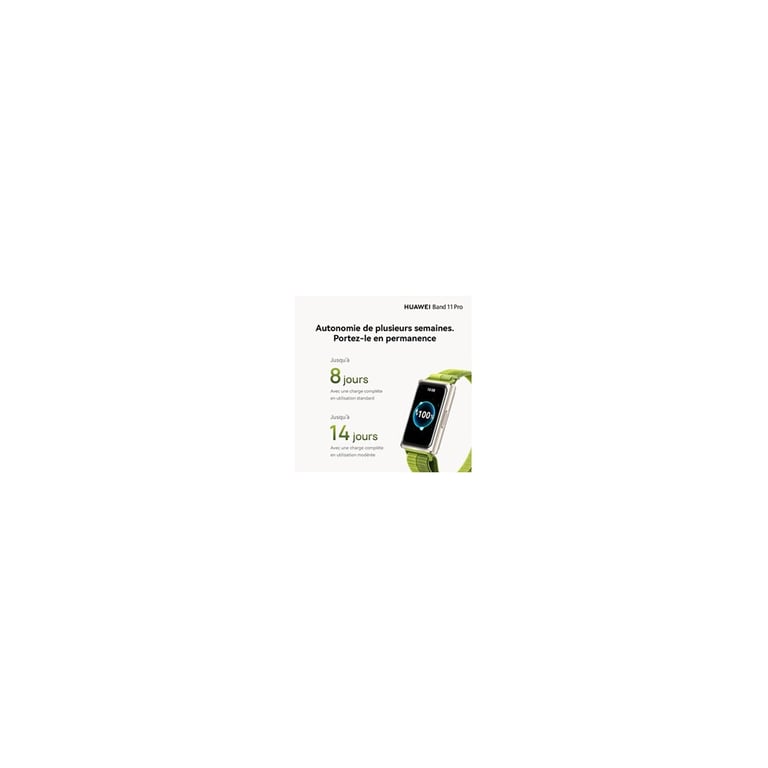 Band 11 Pro- Bracelet connecté Huawei, Vert - Excellent état