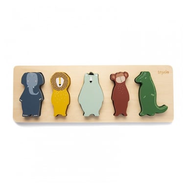 Puzzle de madera Trixie : despierte la imaginación de su hijo con coloridos animales