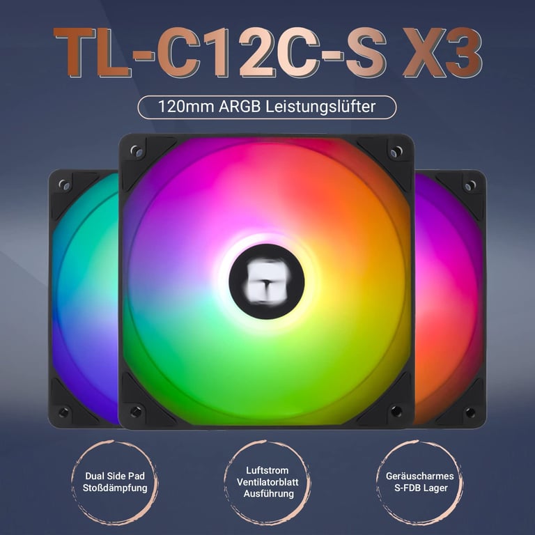 Thermalright TL C12C Ventilateur de cpu 120mm ARGB Neuf - vue 2