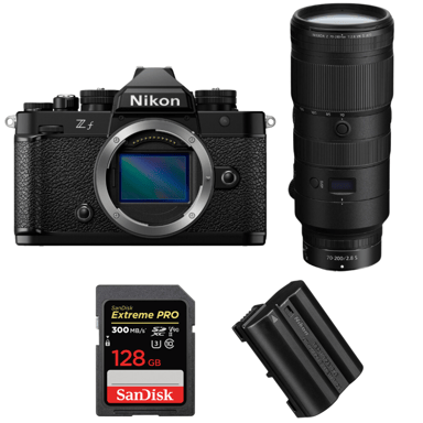 Appareil photo hybride Nikon Zf + 70-200mm f/2.8 VR S + 1 SanDisk 128GB Extreme PRO UHS-II + 1 Nikon EN-EL15C + Ebook ''20 astuces pour des images qui claquent''