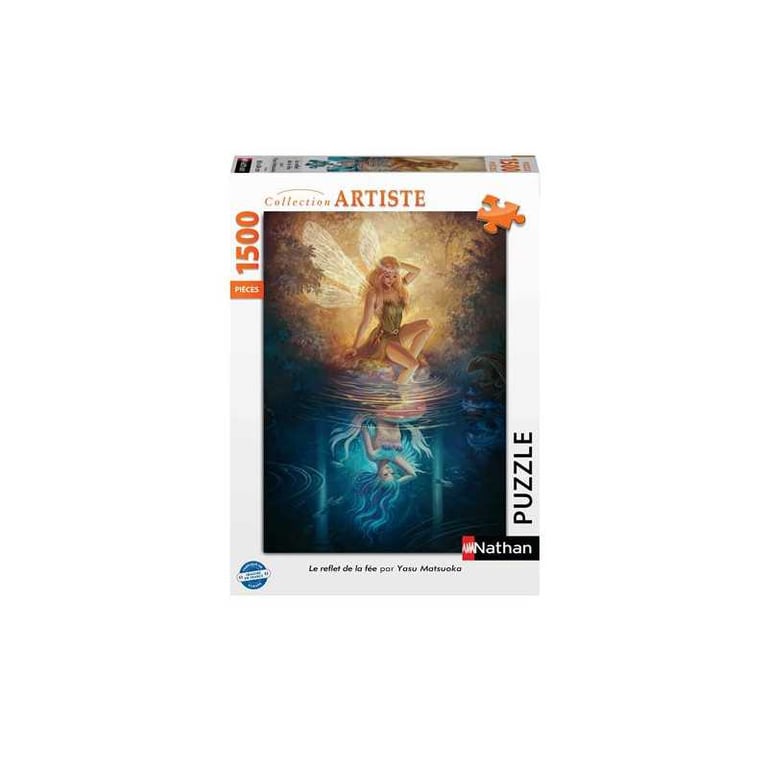 Puzzle Nathan Le reflet de la fée 1500 pièces Portrait 60 x 84 cm Tons dorés et bleus - Neuf
