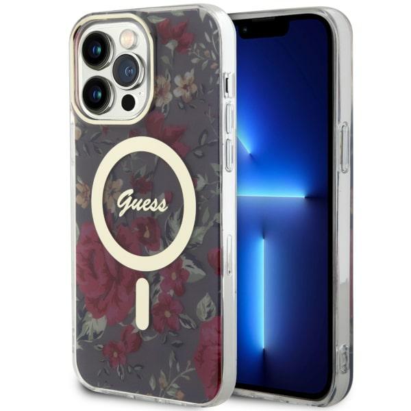 Guess Étui Flower MagSafe pour iPhone 14 Pro Max, couleur
