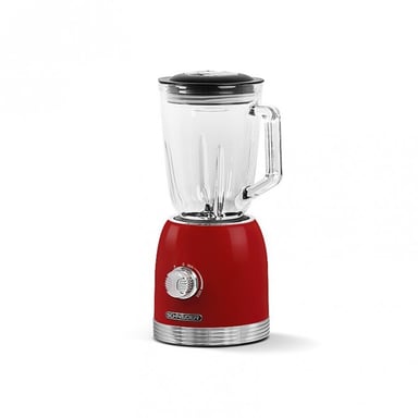 Schneider SCBL15R - Blender vintage - 1.5L - Bol en verre - Variateur de vitesse - 6 lames - 800W Rouge - vue 4