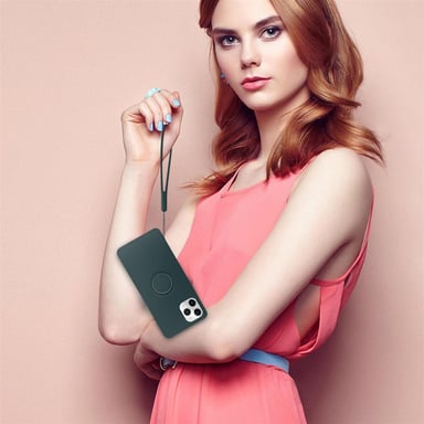 Coque pour Apple iPhone 11 PRO MAX en LIQUID GREEN Housse de protection Étui en silicone TPU flexible avec anneau