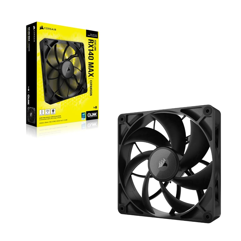 Corsair iCUE LINK RX140 MAX Boitier PC Ventilateur 14 cm Noir 1 pièce(s) - Neuf