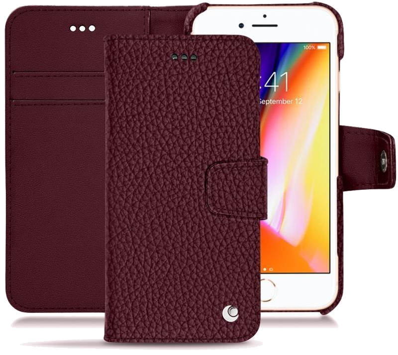 Housse cuir Apple iPhone 8 - Rabat horizontal portefeuilleViolet