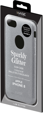 (Edizione speciale) Custodia sottile con glitter scintillanti per Apple iPhone 8, argento