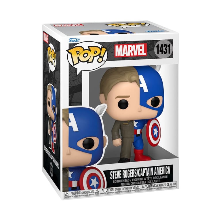 Figurine Funko Pop Marvel Split Captain America Steve Rogers - Neuf