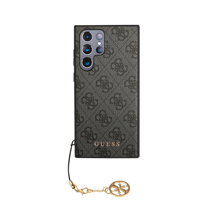 Coque pour Samsung Galaxy S24 Ultra Édition 4G Charm avec Pendentif Gris - Neuf