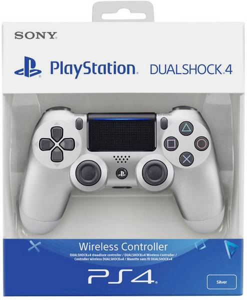 Sony Dualshock 4 V2 Argent Bluetooth/USB Manette de jeu Analogique/Numérique PlayStation 4 - Bon état