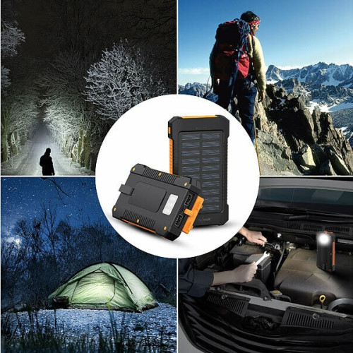 Batterie externe solaire 8000 mAh IP65 - Neuf