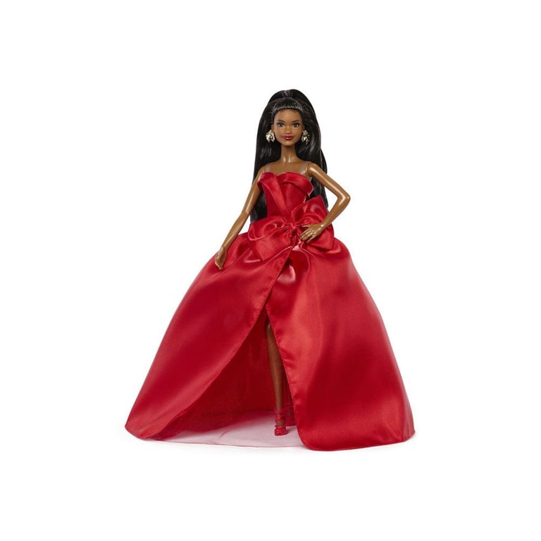 Poupée BARBIE Joyeuses Fêtes Brune JJX66 Édition spéciale Tenue festive Collection - vue 4