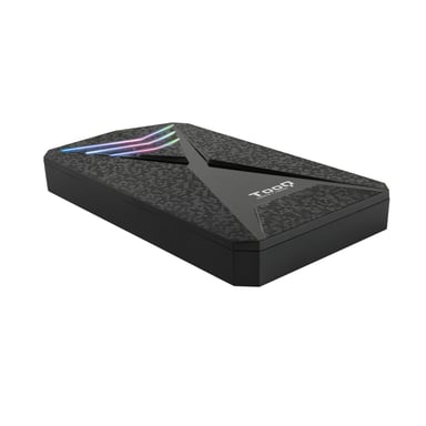 TooQ TQE-2550RGB Boîtier de disques de stockage Boîtier disque dur/SSD Noir 2.5''