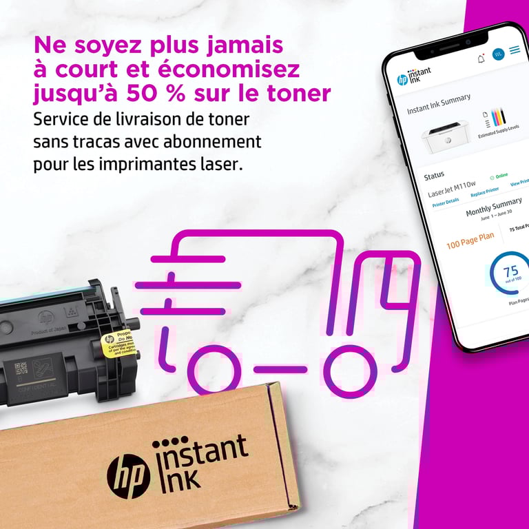 HP LaserJet M110w Sans fil et Imprimante Neuf - vue 3