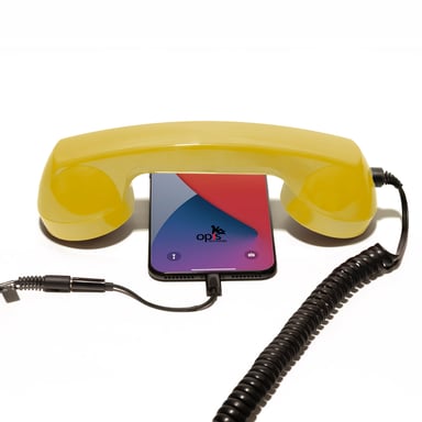Combiné Téléphone Rétro pour Apple iPhone - Jaune