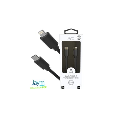 Cavo da USB-C a Type-C 3A - 1,5 metri - Collezione POP - Nero