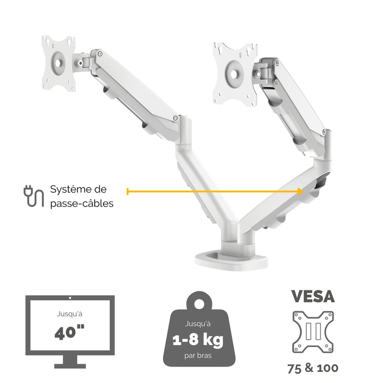 Fellowes Eppa 9683501 support d'écran plat pour bureau 99 1 cm 39 Neuf - vue 3