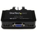 StarTech.com Switch Conmutador KVM de Cable con 2 Puertos VGA USB Alimentado por USB con Interruptor Remoto
