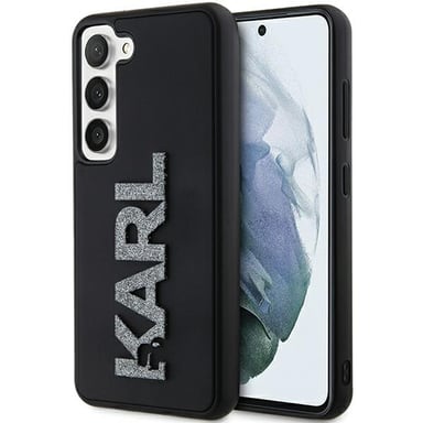 Funda Karl Lagerfeld 3D Rubber Logo para Samsung Galaxy S23, negra
