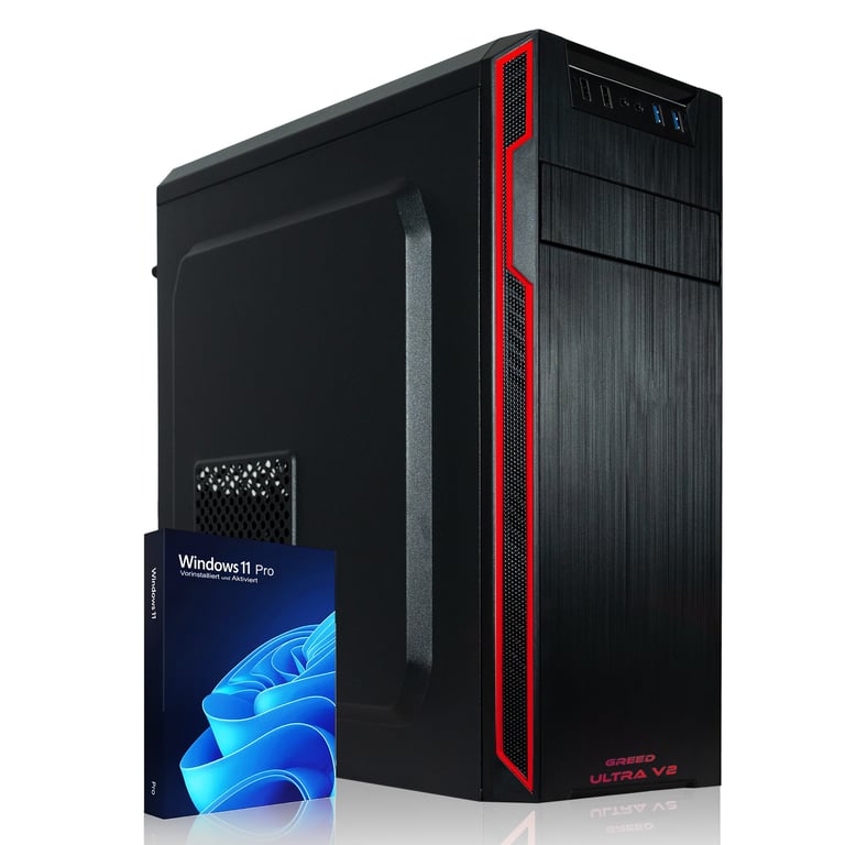 Greed Ultra V2 Office PC / Ordinateur de bureau AMD Ryzen 7 Home Office Tour Computer avec DDR4 RAM 4 6 GHz SSD + HDD DVD+RW USB 3.1 WiFi Windows 11 Pro Neuf